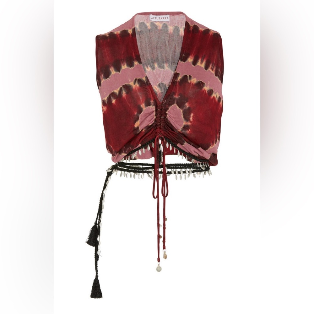 Altuzarra Jofur Shibori-Print Jersey Cropped Top